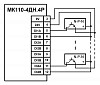 МК110-220.4ДН.4Р  Модуль ввода-вывода дискретных сигналов